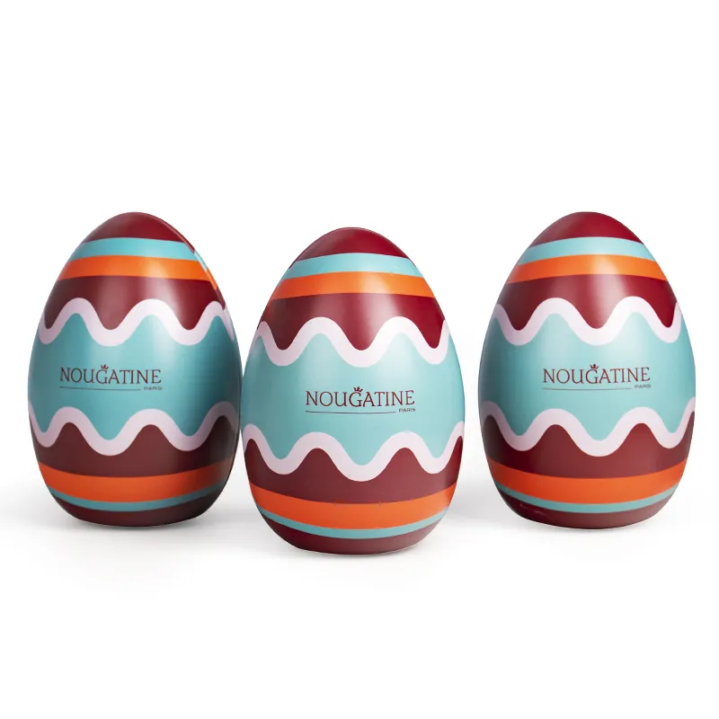 Фабрика индивидуальные пасхальные яйца жестяные банки конфеты шоколад яйцевидная пищевая упаковка банки