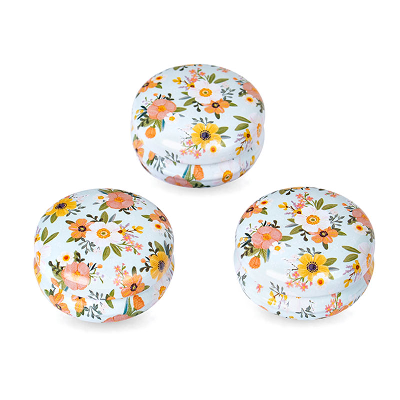 OEM маленькие размеры круглые жестяные банки контейнеры для твердых духов/мятных конфет/бальзама для губ/свечей жестяные контейнеры индивидуальные косметические жестяные банки