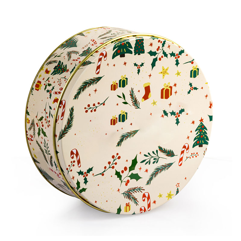 Фабрика персонализированные пищевой класс жестяные коробки для конфет печенья шоколада торта высококачественная металлическая упаковка круглые жестяные банки для печенья