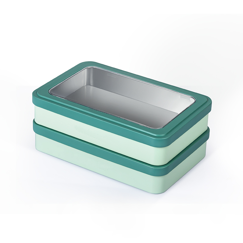 NICE-CAN Индивидуальные пищевой класс металлические жестяные банки для подарков жестяные контейнеры для конфет прямоугольные жестяные коробки для шоколада печенья с окошком