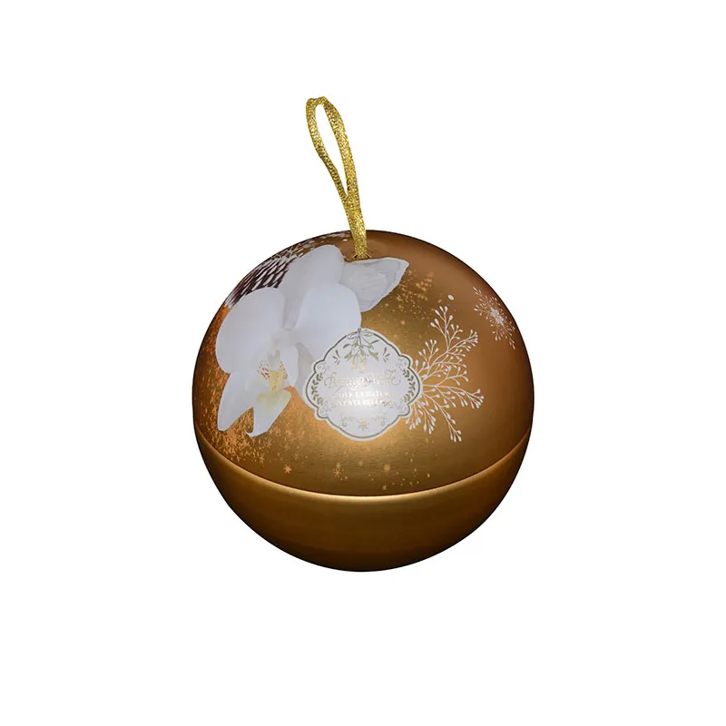 Рождественские сферические подарочные банки декор пищевой класс жестяные банки металлические банки для хранения производство Гуандун Китай