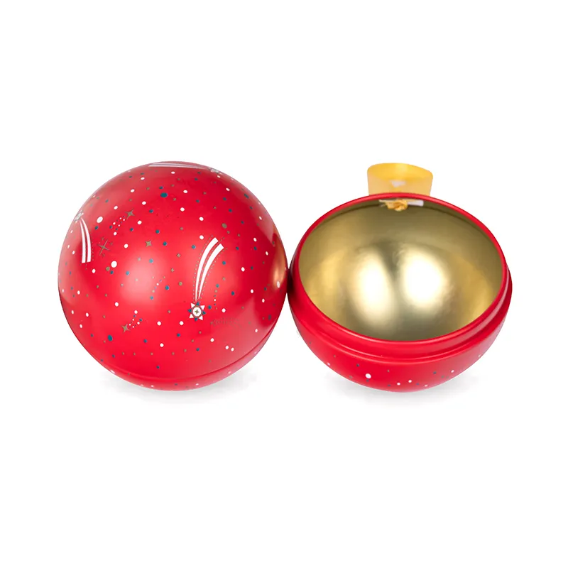 Сделано в Китае пищевой класс сферические жестяные новогодние подарочные банки конфеты герметичные жестяные банки индивидуальный заказ