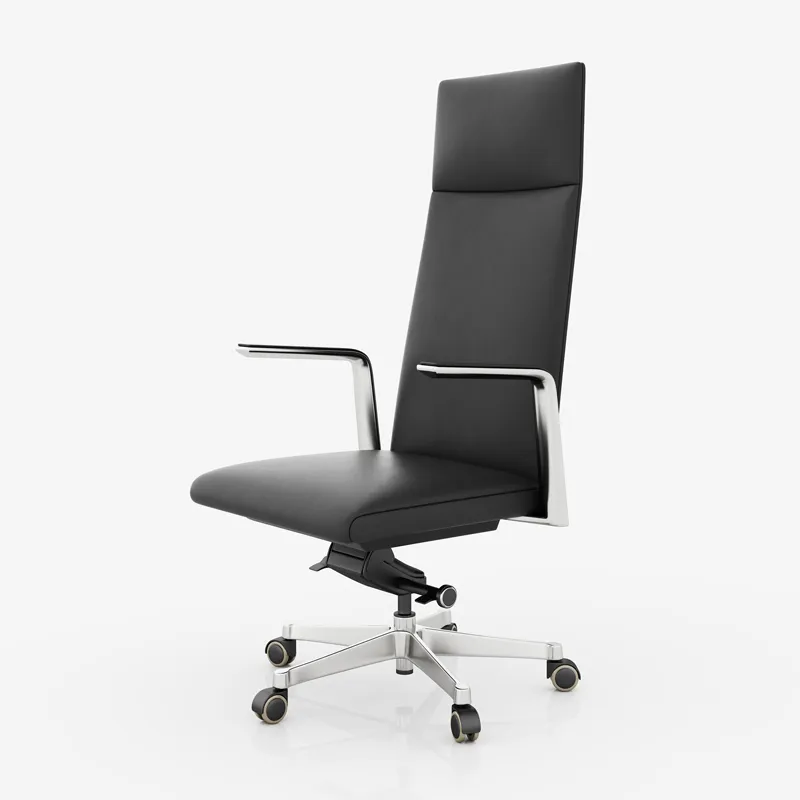 Кожаное поворотное кресло серии TCHP-K011A