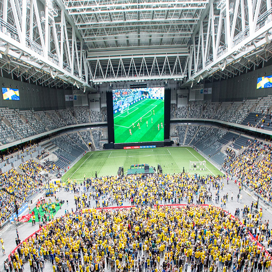 Светодиодная витрина R5 Plus на стадионе в Стокгольме Успех