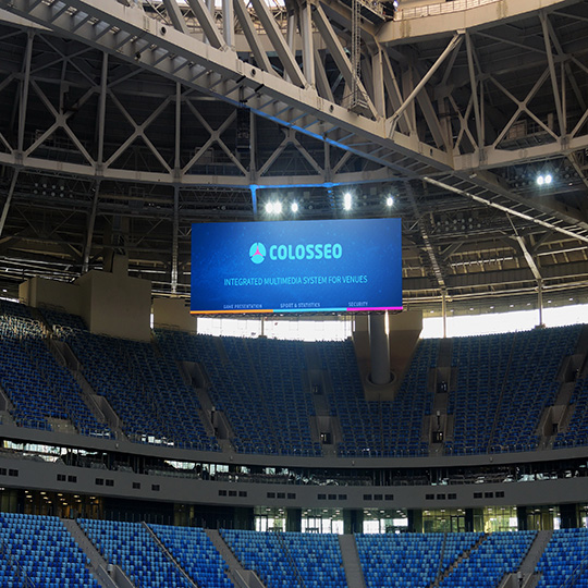 FC Pro LED дисплей на стадионе, Рим, Италия