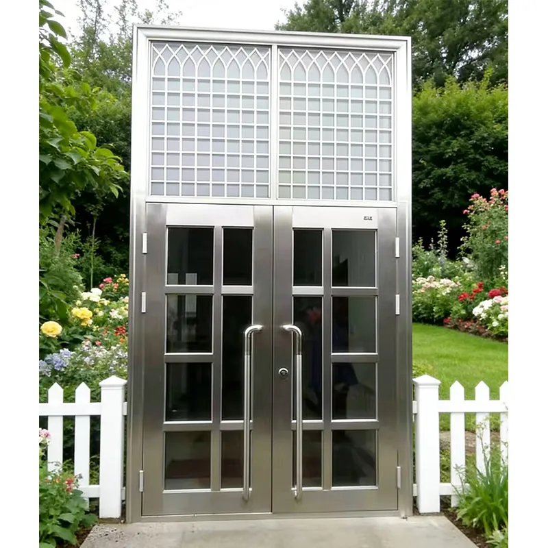 Двустворчатая дверь из нержавеющей стали