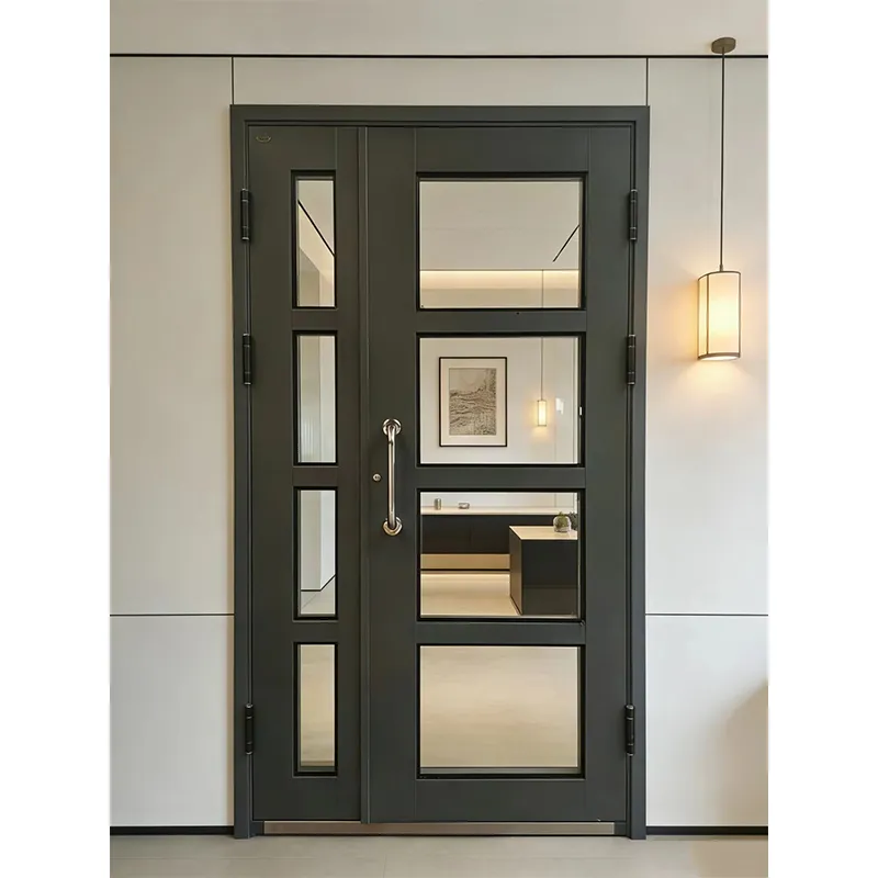 Секционная домофонная дверь в подъезд 1