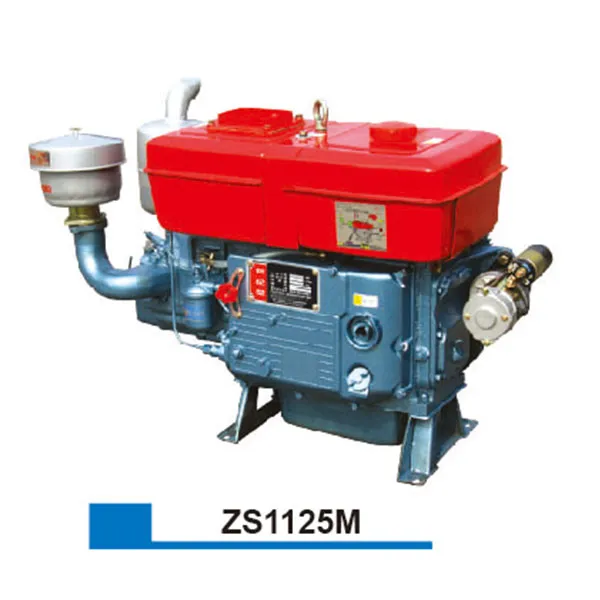 ZS1125M Водяное охлаждение один цилиндр дизельный двигатель