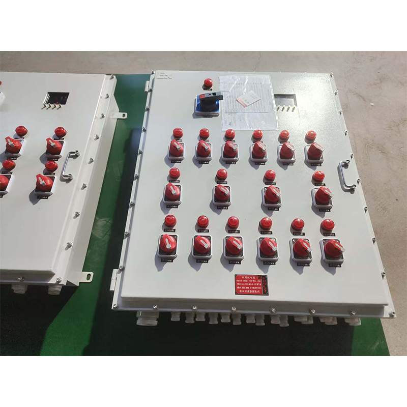 Взрывобезопасный панельный шкаф с кнопками управления