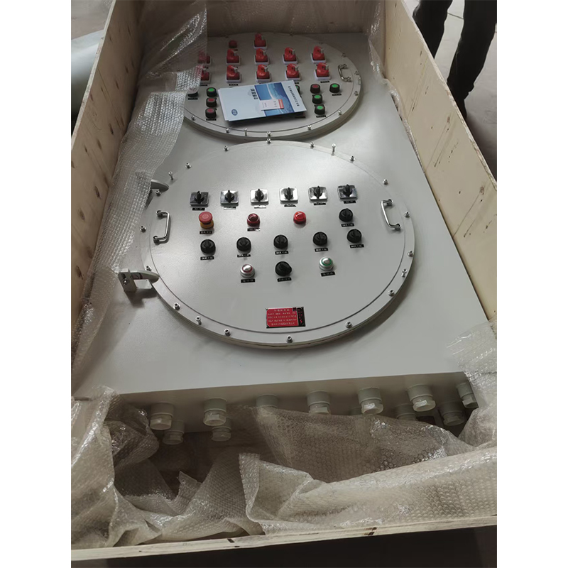 Взрывобезопасный панельный шкаф с кнопками управления