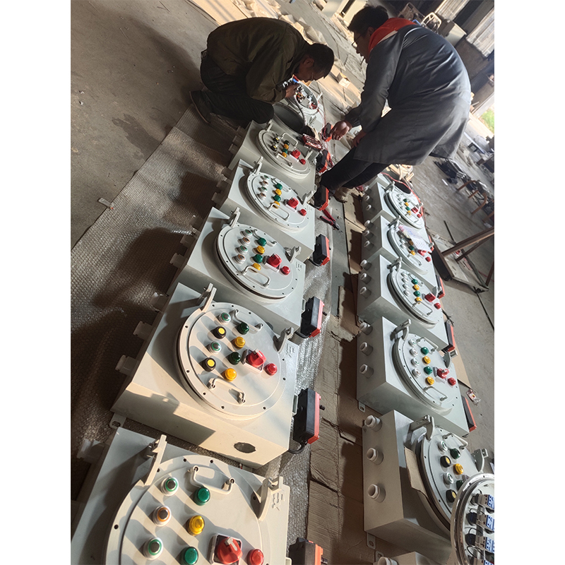 Коробка управления взрывобезопасная с подключением проводов