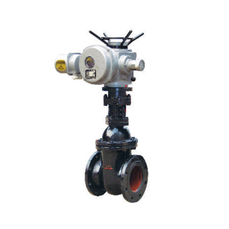 Чугунная задвижка с выдвижным шпинделем фланцевая 30ч906бр под электропривод