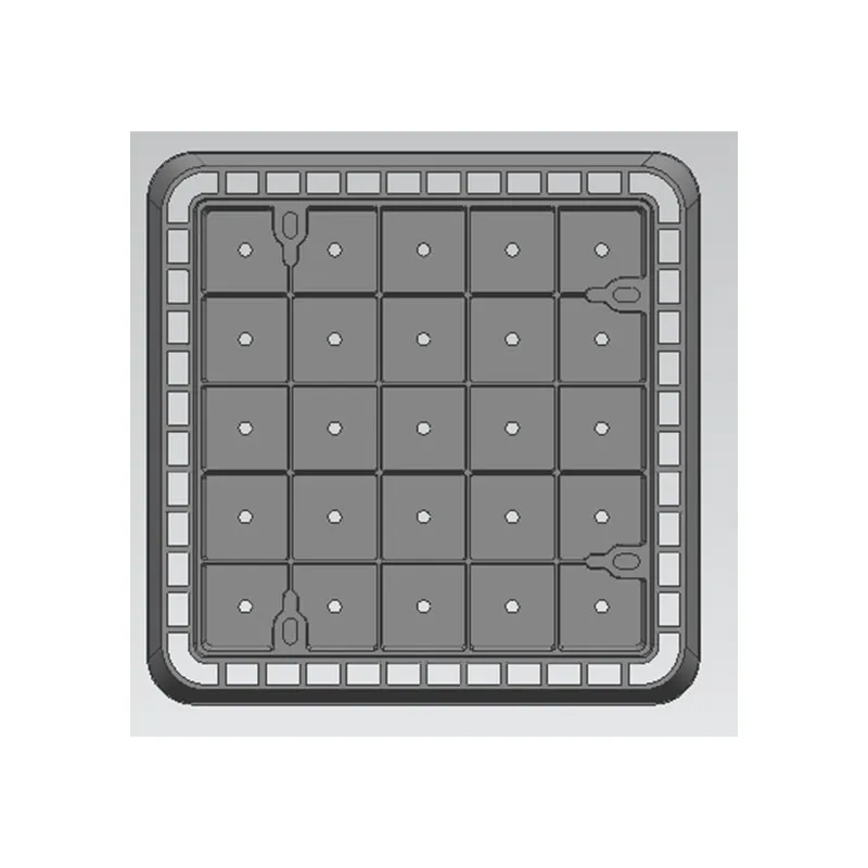 Чугун с шариковыми чернилами ниже крышка скважины погруженного квадрата4