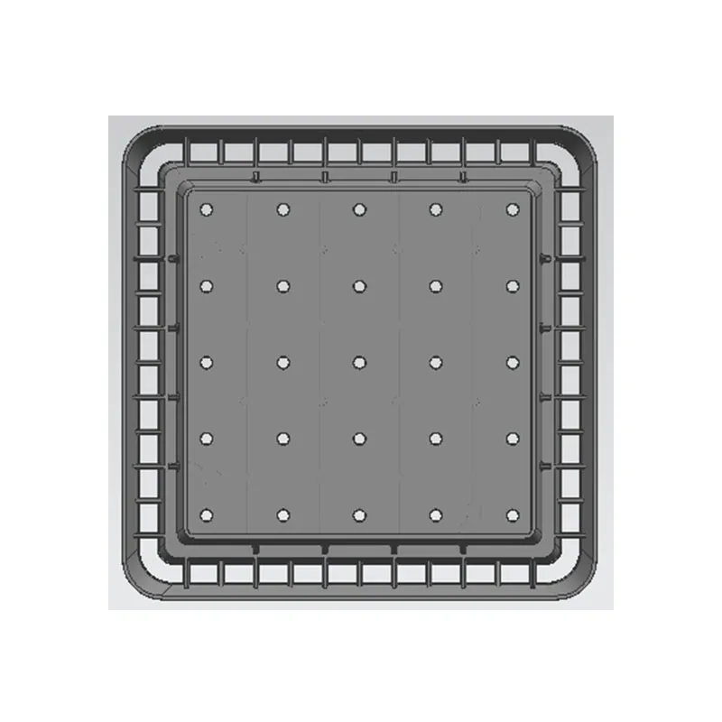 Чугун с шариковыми чернилами ниже крышка скважины погруженного квадрата4