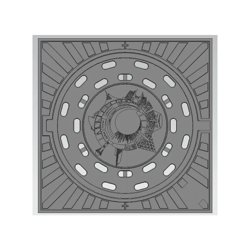 Шариковый чугун крышка скважины в форме искусства