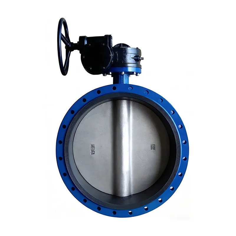 Дисковый затвор фланцевый с двойным управлением