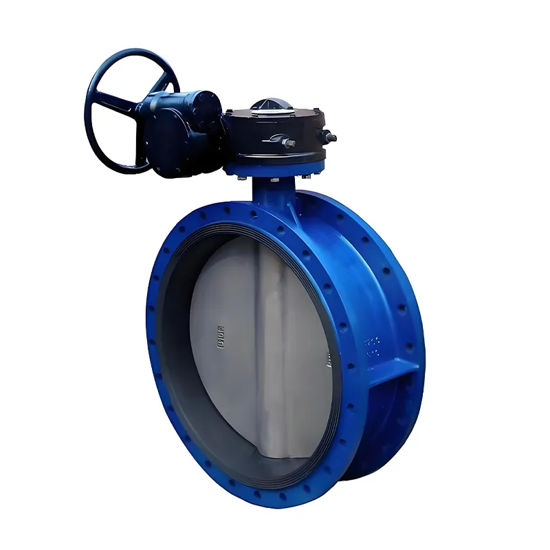 Дисковый затвор фланцевый с двойным управлением