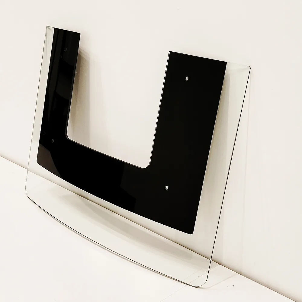 Индивидуальная панель для кухонной вытяжки из закаленного стекла с высокой термостойкостью, изогнутая, защищающая от брызг, закаленная стеклянная панель для кухонной вытяжки