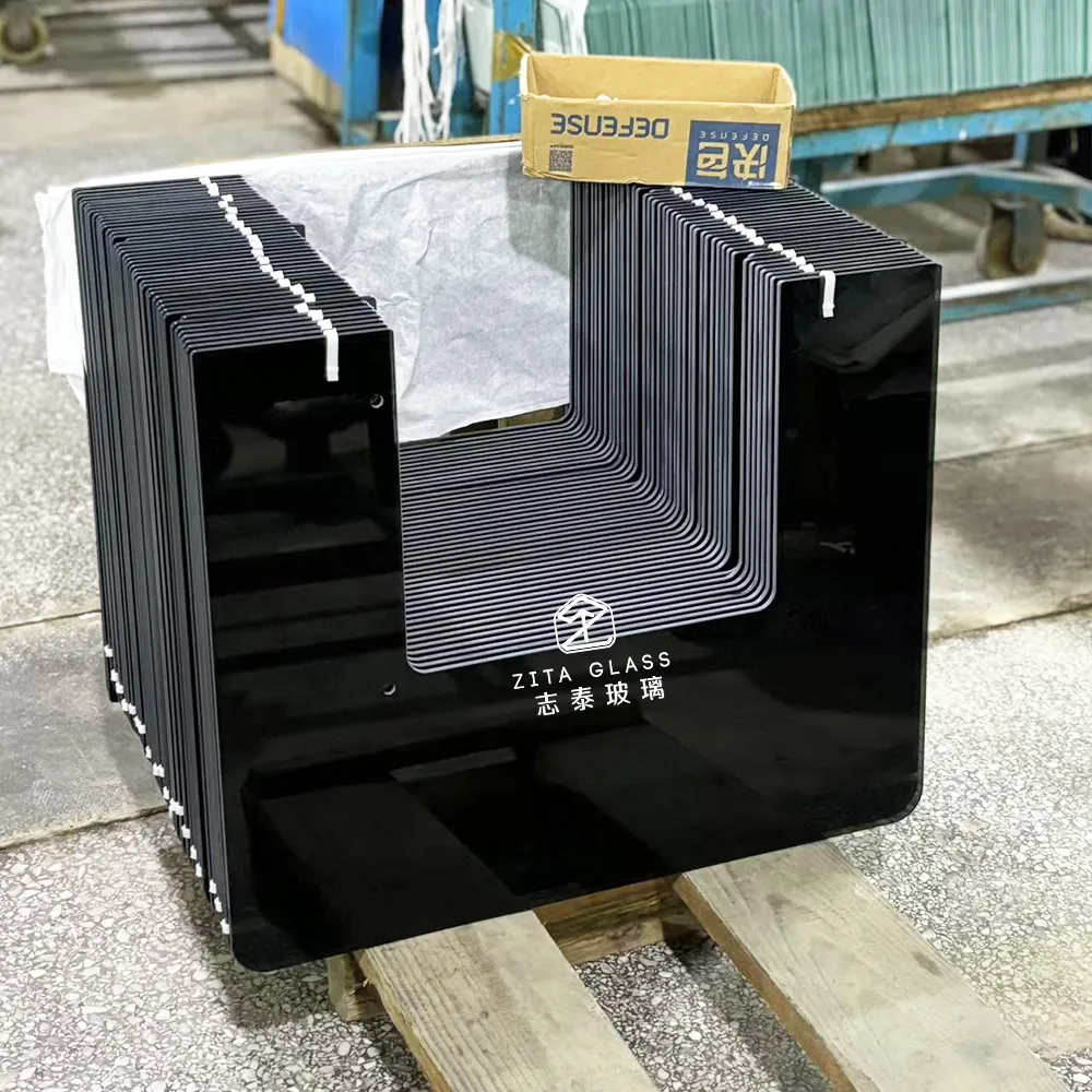 Заводская индивидуальная стеклянная панель для вытяжки Черный цвет Закаленное высококачественное стекло толщиной 2 мм, 3 мм, 4 мм, 5 мм, 6 мм для вытяжки