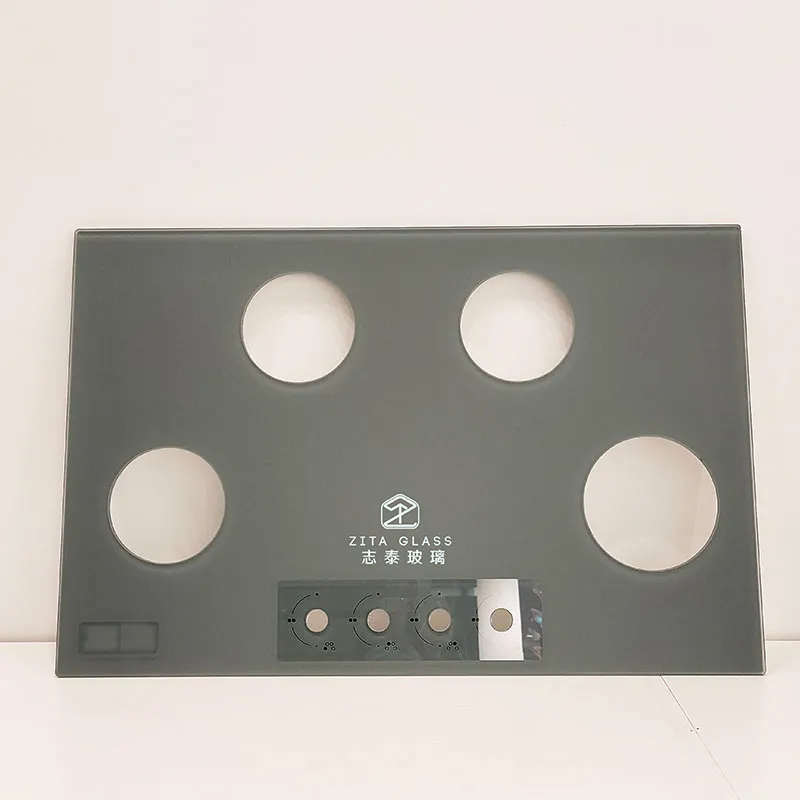 Заводская прямая поставка Нестандартная часть кухни Четырехконфорочная газовая плита Высокотемпературная безопасная плита с закаленным листовым стеклом