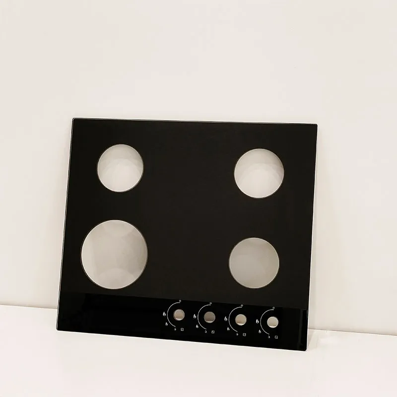 Высококачественное стекло по индивидуальному заказу Толщина 3-12 мм 2 конфорки 3 конфорки 4 конфорки Стекло по индивидуальному заказу для газовой плиты
