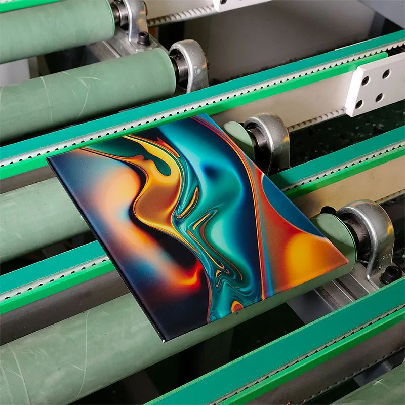 Рекламное OEM-предложение: Стеклянные панели для холодильников с цветочной УФ-печатью по низкой цене.