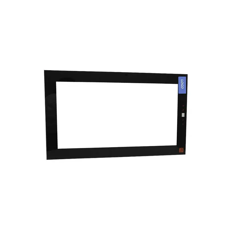 Заводская оптовая продажа стекла для дверей духовок нестандартных размеров с черной окантовкой, термостойкая стеклянная панель для дверей духовок, изготовленная методом ЧПУ