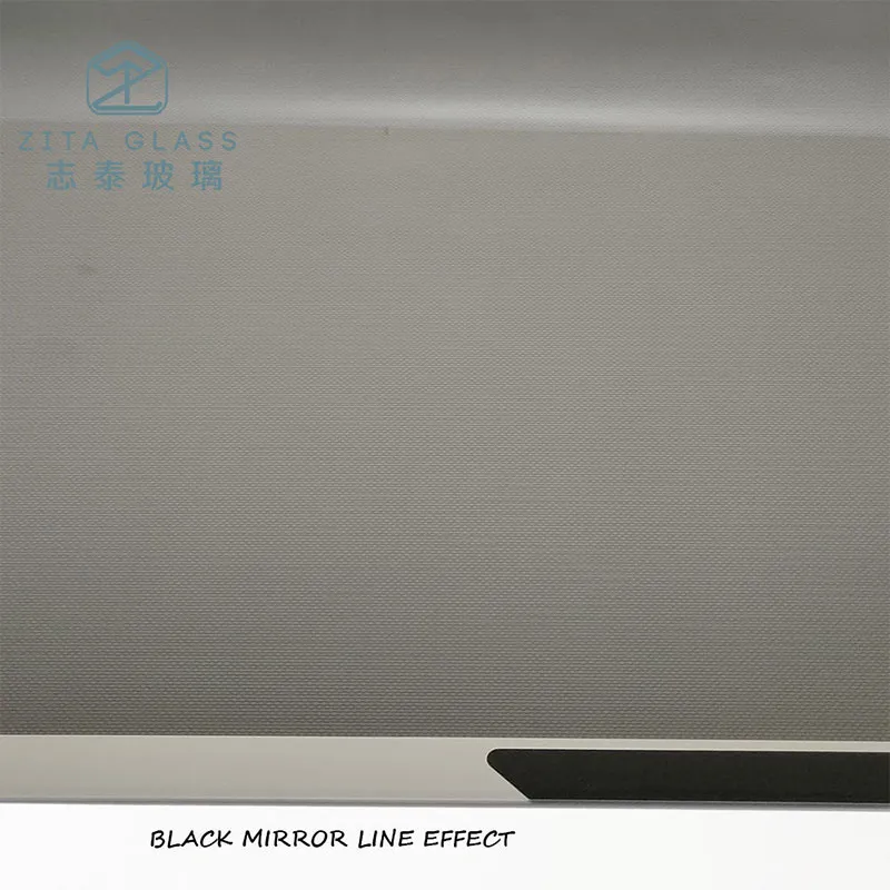 Заводская оптовая продажа темного зеркального покрытия закаленного стекла Детали Индивидуальная сенсорная панель управления Стеклянная дверная панель холодильника