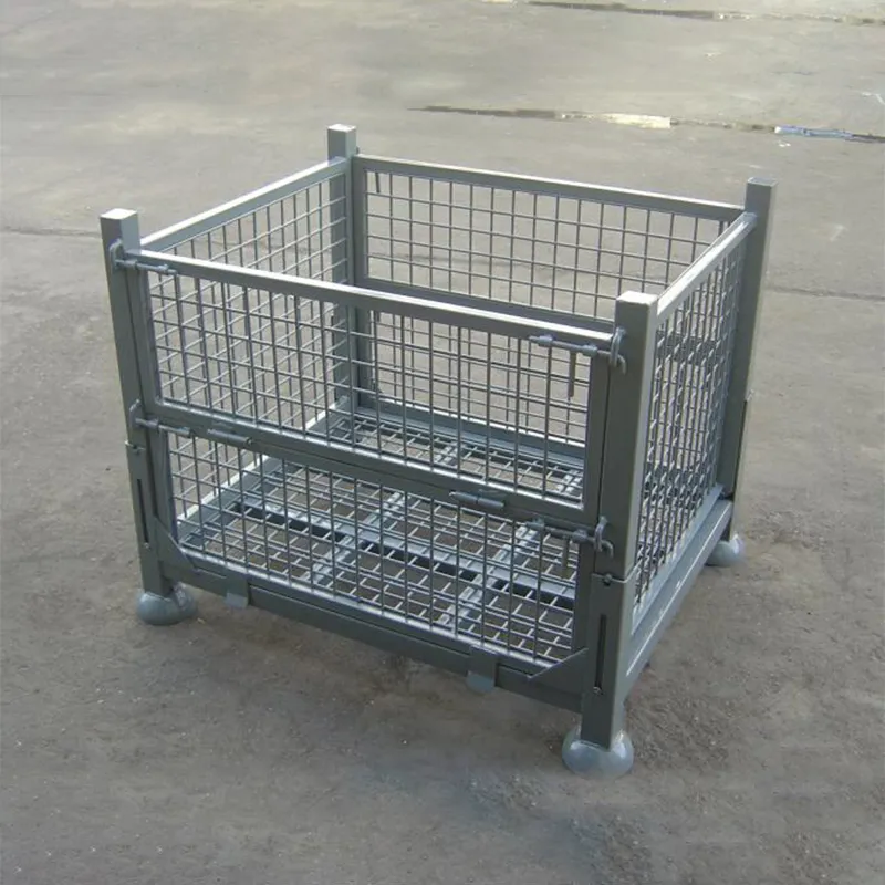 Металлический ящик-контейнер оборачиваемый сетчатый