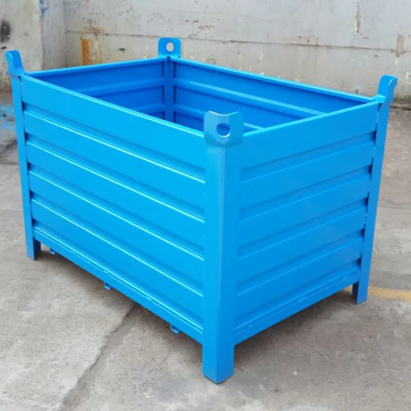 Металлический ящик-контейнер оборачиваемый с грузозахватными устройствами