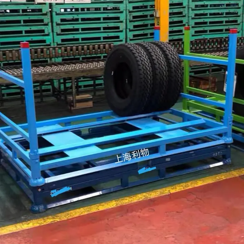 Стеллаж-контейнер металлический оборачиваемый для шин