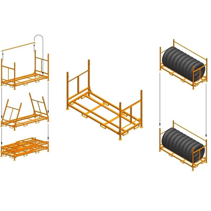 Стеллаж-контейнер металлический оборачиваемый для шин