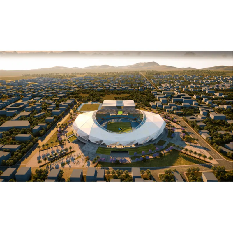 Завершено возведение стальной конструкции стадиона в Аруше, Танзания; китайские технологии сборного строительства облегчают возведение объекта Кубка африканских наций