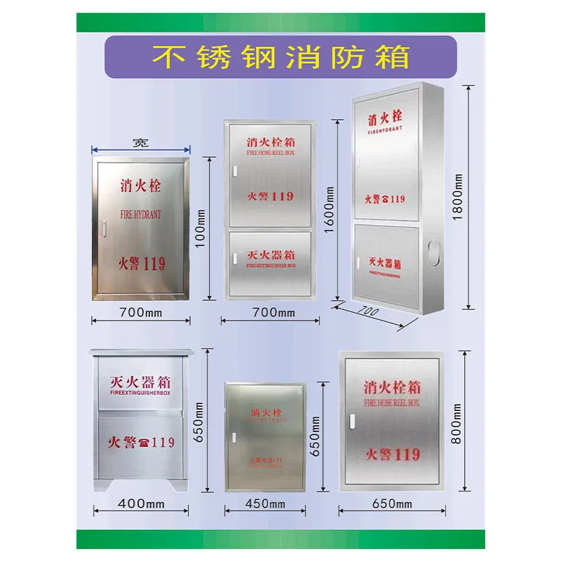 Ящики для огнетушителей из нержавеющей стали