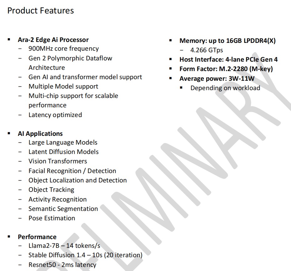 Вычислительная мощность NPU NXP Kinara Ara-2 составляет 40 Тфл-с (3)