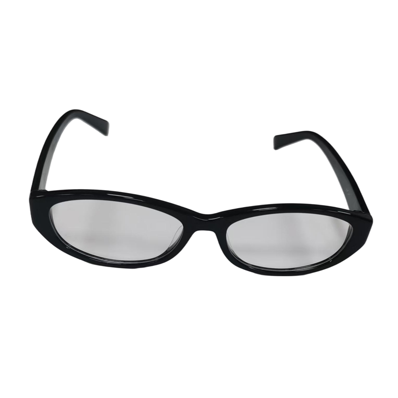 Чёрные очки кошачий глаз с пластиковой оправой