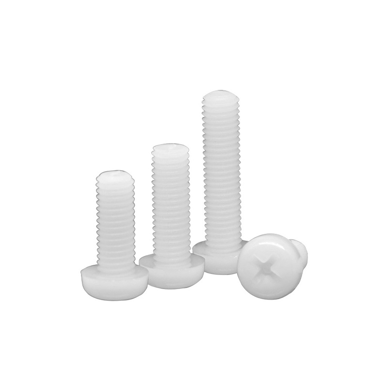 Винт пластиковый с крестообразным шлицем и полукруглой головкой