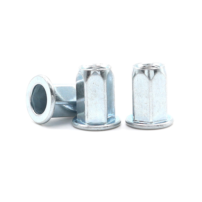 Гайка заклёпочная с фланцем и шестигранным корпусом