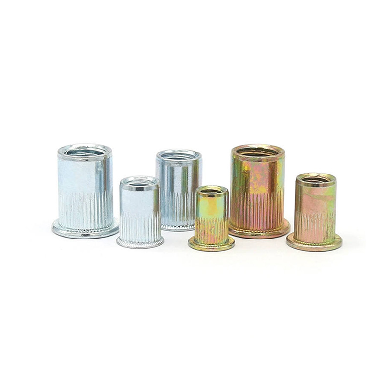 Гайка заклёпочная с уменьшенным фланцем и рифлением