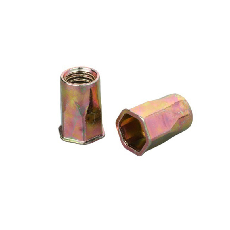 Заклепочная гайка с мелкой головкой и полушестигранником