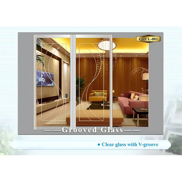 Стекло с фрезерованными канавками