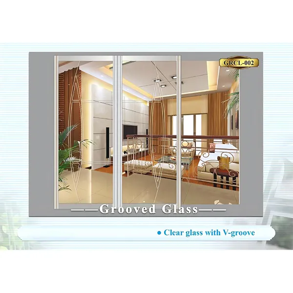 Стекло с фрезерованными канавками