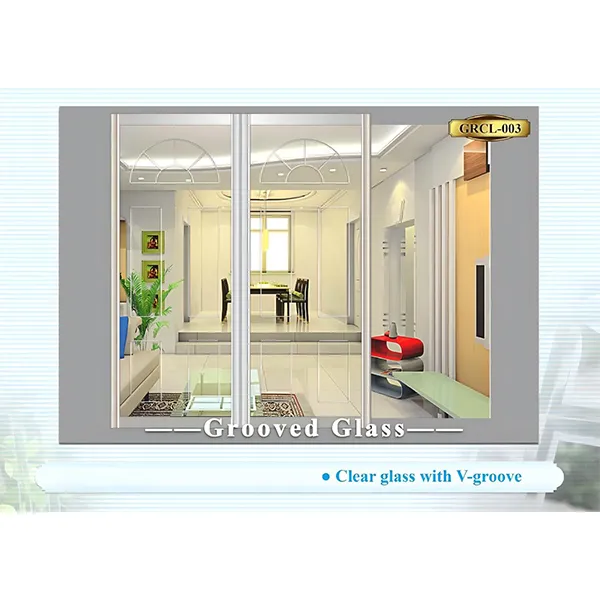 Стекло с фрезерованными канавками