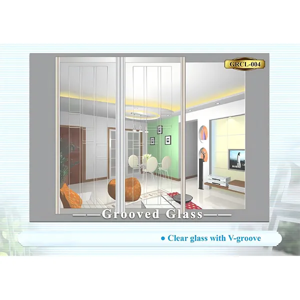 Стекло с фрезерованными канавками