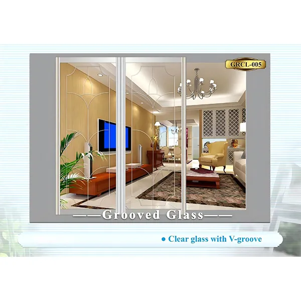 Стекло с фрезерованными канавками