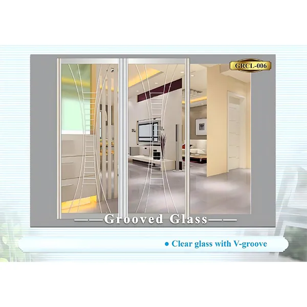 Стекло с фрезерованными канавками