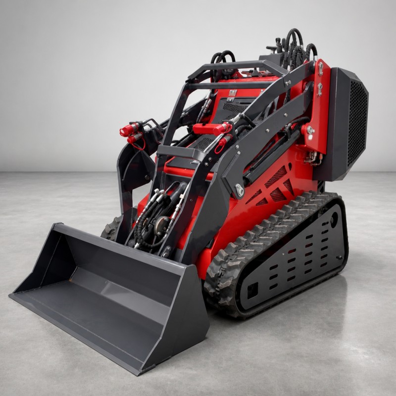 HSS-470-T (гусеничный мини-погрузчик с бортовым поворотом для тяжёлых условий эксплуатации, с площадкой для оператора стоя и сверхвысокой высотой подъёма)