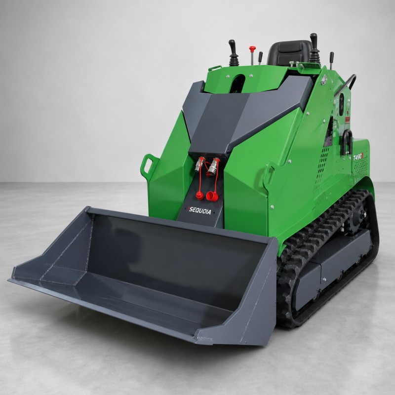 HSS-490-T (тяжёлый гусеничный мини-погрузчик с бортовым поворотом и сиденьем оператора, двухцилиндровый, повышенной мощности)