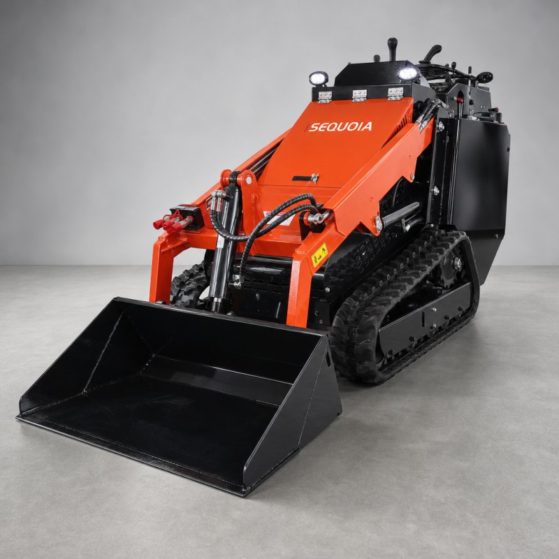 HSS-750-T (тяжёлый гусеничный мини-погрузчик с бортовым поворотом и площадкой для оператора стоя · сверхвысокая высота выгрузки 1826 мм)