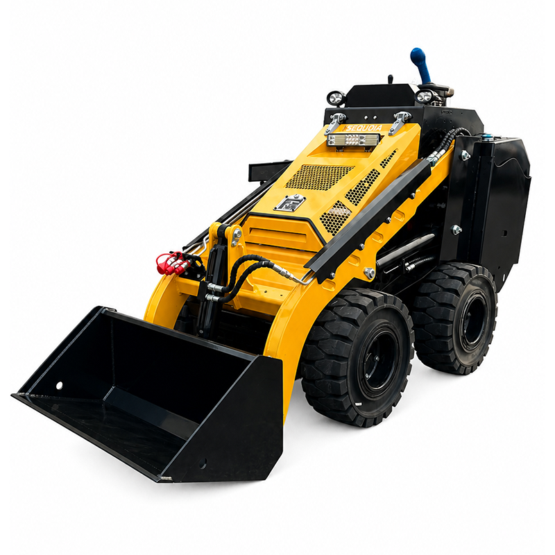 HSS-V800-S (колёсный минипогрузчик с бортовым поворотом и площадкой для оператора стоя, с вертикальной кинематикой подъёма и увеличенной высотой подъёма)
